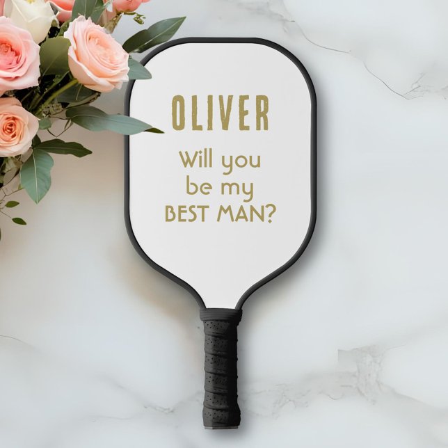 Will you be my Best Man Custom Name Pickleball Paddle (Creator Uploaded)