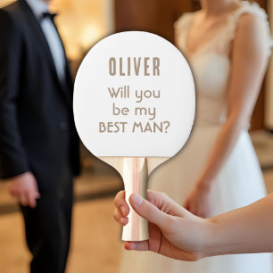 Will you be my Best Man Custom Name Ping Pong Paddle