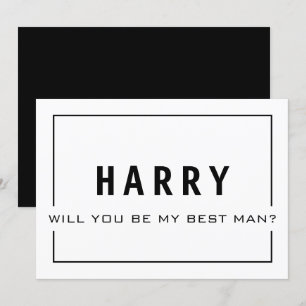 Will You Be My Best Man? Elegant Groomsman Invite