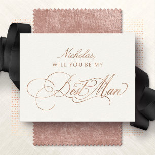 Will You Be My Best Man Foil Card