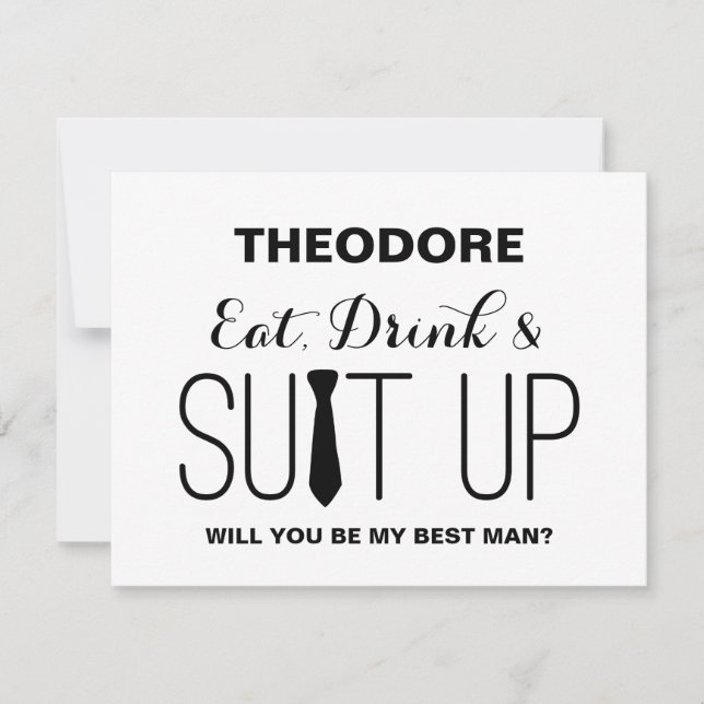 Will you be my Best Man ? | Groomsman Invitation (Front)