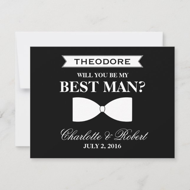 Will you be my Best Man | Groomsman Invitation (Front)