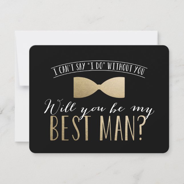 Will you be my Best Man? | Groomsmen Invitation (Front)