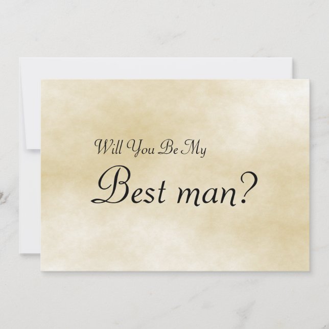 Will You Be My Best man Invitation (Front)