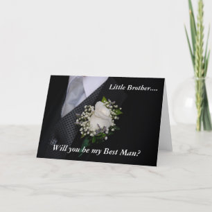 Will You Be My Best Man Little Brother Invitation