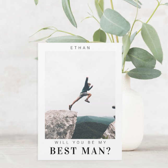 Will you be my Best Man Minimalist Photo Modern (Creator Uploaded)