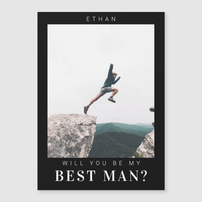 Will you be my Best Man Minimalist Photo Modern (Front)