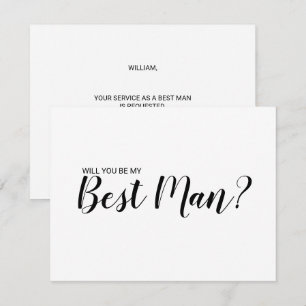 Will You Be My Best Man? Modern Proposal Card
