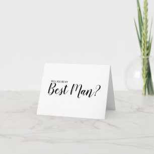 Will You Be My Best Man? Modern Proposal Card
