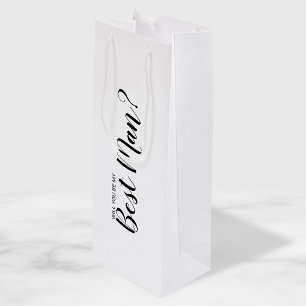 Will You Be My Best Man? Modern Proposal Wine Gift Bag