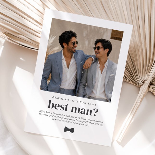Will You Be My Best Man Photo Proposal Invitation (Zazzle Will You Be My Best Man Photo Proposal Invitation)