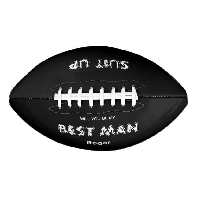 Will You Be My Best Man Proposal Football American Football (Front)