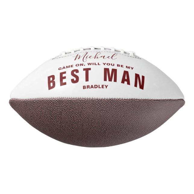 Will You Be My BEST MAN Wedding Personalised Name American Football (Rotated 270)