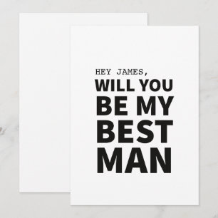 Will You Be My Best Man Wedding Proposal Card