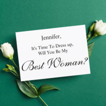 will you be my best woman minimal proposal