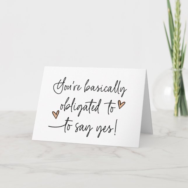 Will You Be My Bridesmaid Asking Request for Bride Card (Front)