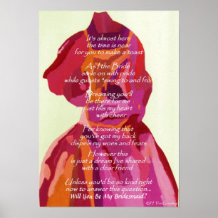 "Will You Be My Bridesmaid" Autumn Wedding Poster
