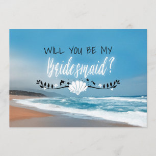 Will You Be My Bridesmaid   Beach Bridesmaid Invitation
