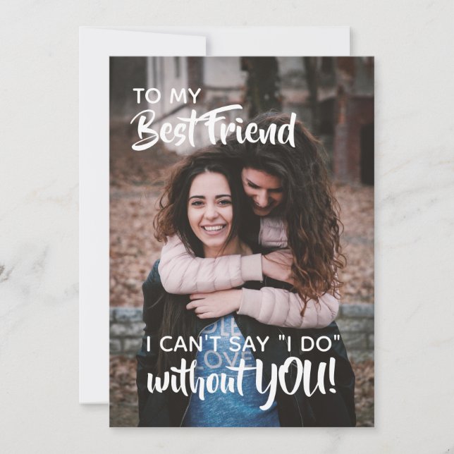 Will You Be My Bridesmaid | Best Friend | Flower Invitation (Front)