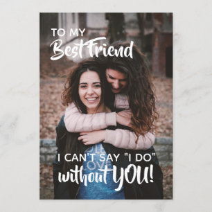 Will You Be My Bridesmaid   Best Friend   Flower Invitation