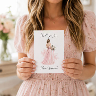 Will you be my Bridesmaid Blush Pink Proposal Card