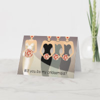 Will you be my Bridesmaid? Bridal Party black grey