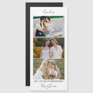 Will You Be My Bridesmaid Bridal Party Magnet Card