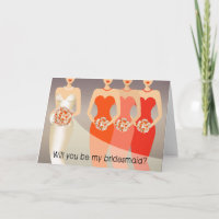Will you be my Bridesmaid? Bridal Party | orange
