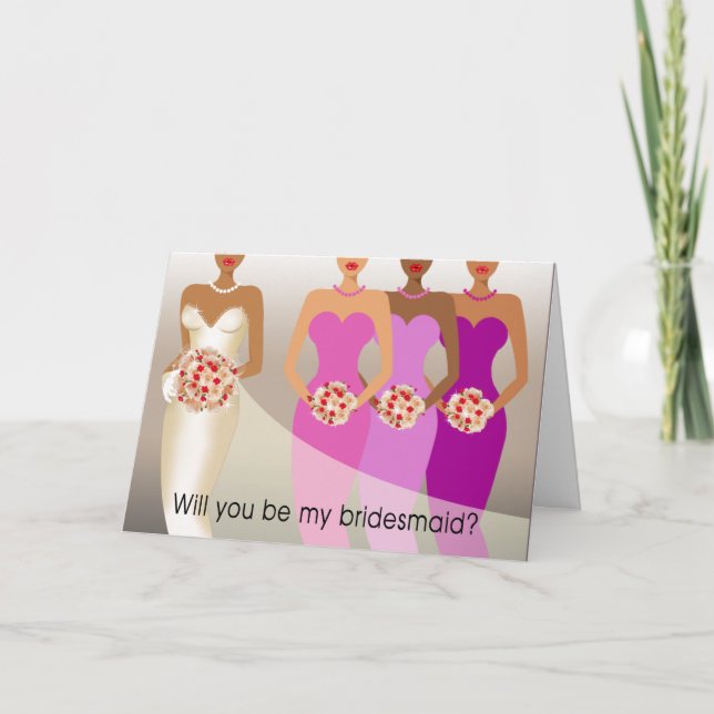 Will you be my Bridesmaid? Bridal Party | purple Invitation (Front)