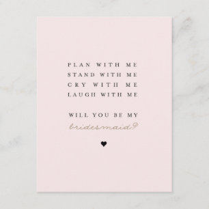 Will You Be My Bridesmaid?   Bridesmaid Card