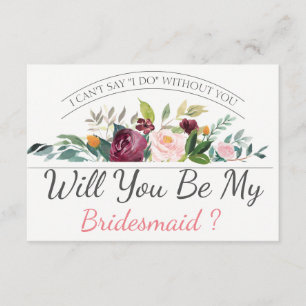 Will You Be My Bridesmaid   Bridesmaid Card