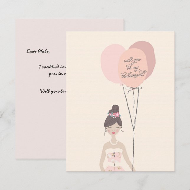 Will You Be My Bridesmaid? | Bridesmaid Card (Front/Back)