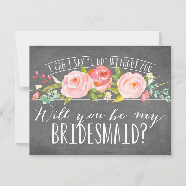 Will You Be My Bridesmaid | Bridesmaid Invitation (Front)