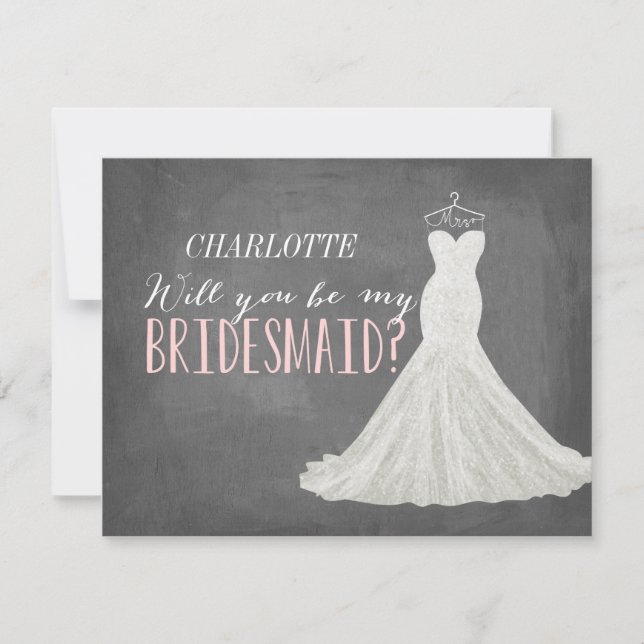 Will You Be My Bridesmaid | Bridesmaid Invitation (Front)