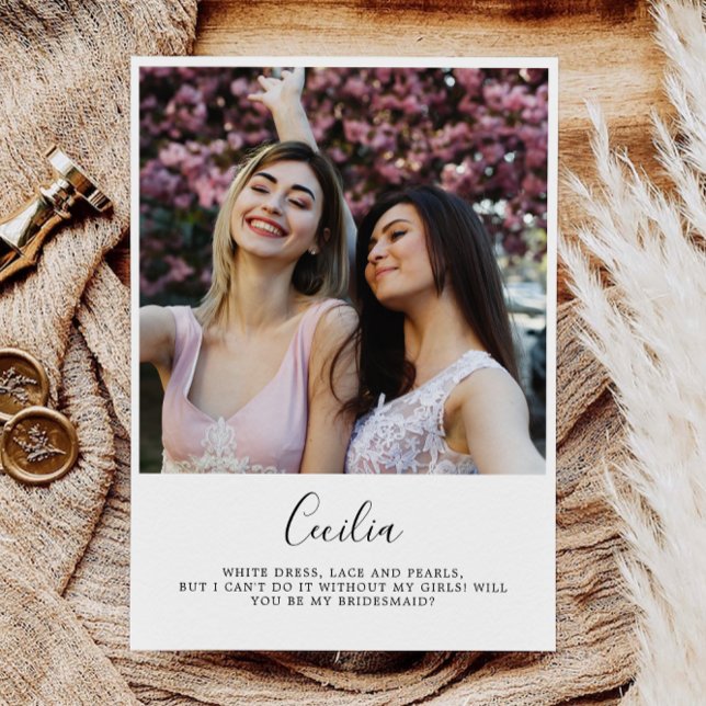 Will You Be My Bridesmaid, Bridesmaid Photo Card, Invitation (Will You Be My Bridesmaid, Bridesmaid Photo Card, Invitation)