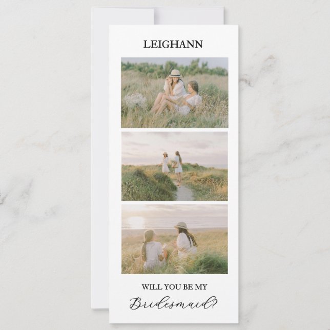 Will You Be My Bridesmaid Bridesmaid Proposal Card (Front)