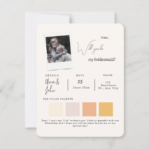 Will You Be My Bridesmaid Bridesmaid Proposal Invitation