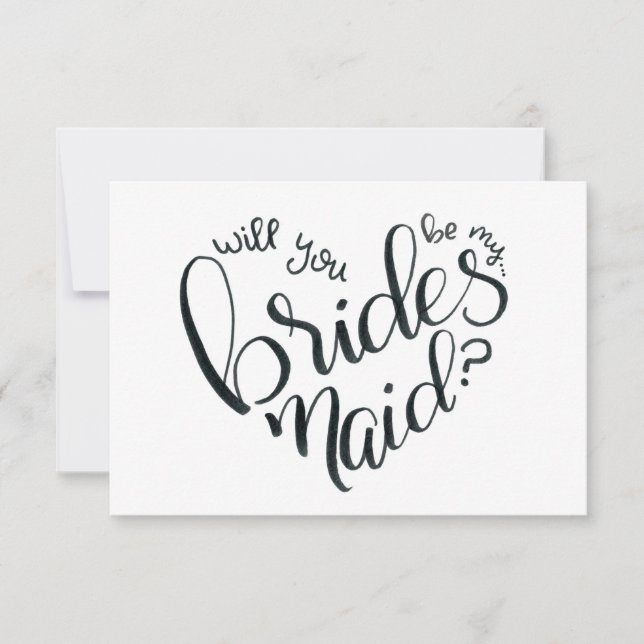 Will You Be My Bridesmaid? - Bridesmaid Proposal RSVP Card (Front)