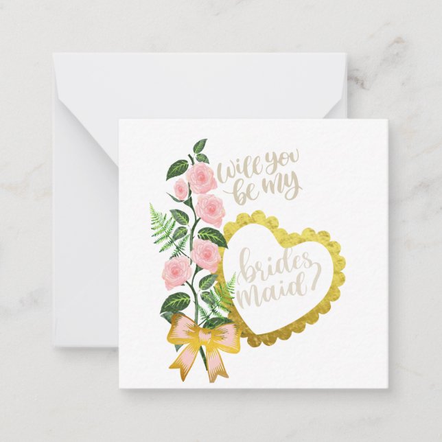 Will you be my Bridesmaid Card (Front)