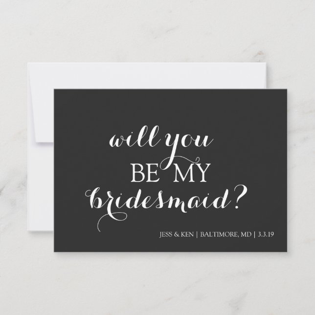 Will You Be My Bridesmaid Card (Front)