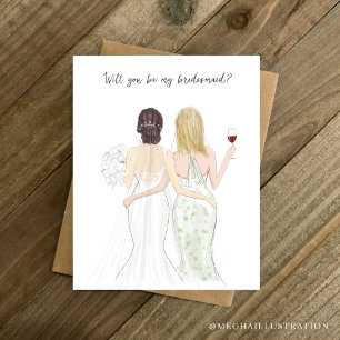 will you be my bridesmaid card