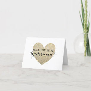 Will You Be My Bridesmaid Card - Bridal Heart Fab