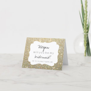 Will You Be My Bridesmaid Card - Fab Day Gold