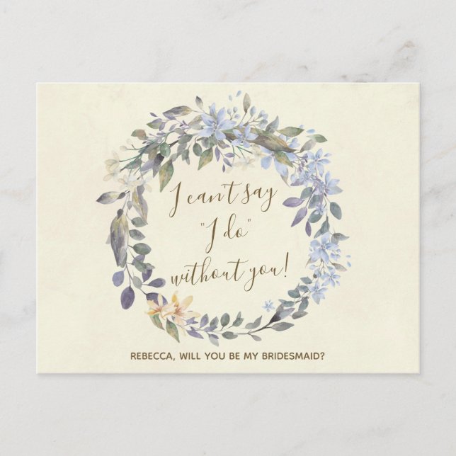 Will you be my bridesmaid card flower girl etc (Front)