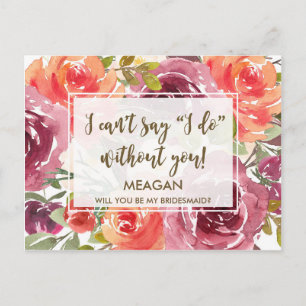 Will you be my bridesmaid card flower girl maid