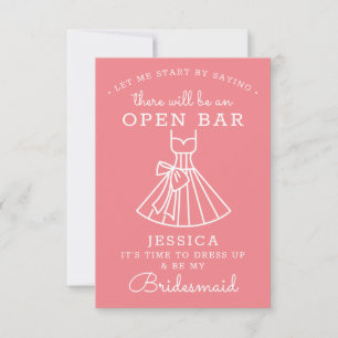 Will You Be My Bridesmaid Card - Funny