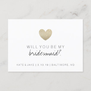 Will You Be My Bridesmaid Card - Heart