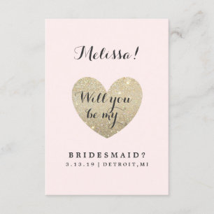 Will You Be My Bridesmaid Card - Heart Fab