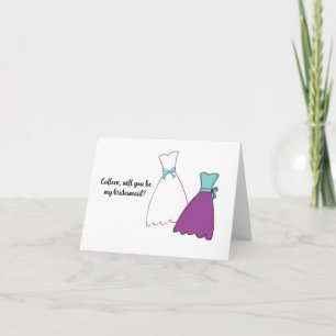 Will you be my bridesmaid card personalised 