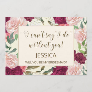 Will you be my bridesmaid card personalized